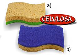 Houbička CELULOSA NATURAL, modrý pad-teflon,jemné povrchy